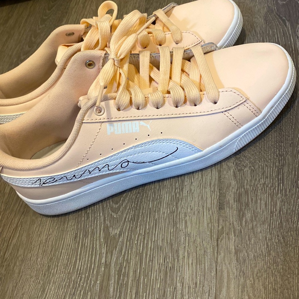 Pink puma shoes